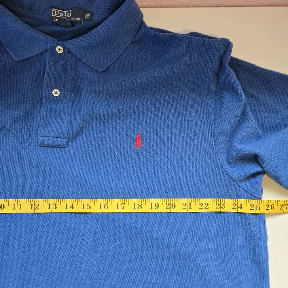 Polo Ralph Lauren Polo Shirt‎ 2XB Big And Tall Blue Golf Office Weekend Travel